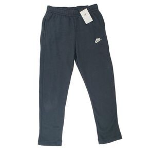 Nike Pants Men's Black Standard Fit Straight Leg Fleece Sweat Drawstring NWT